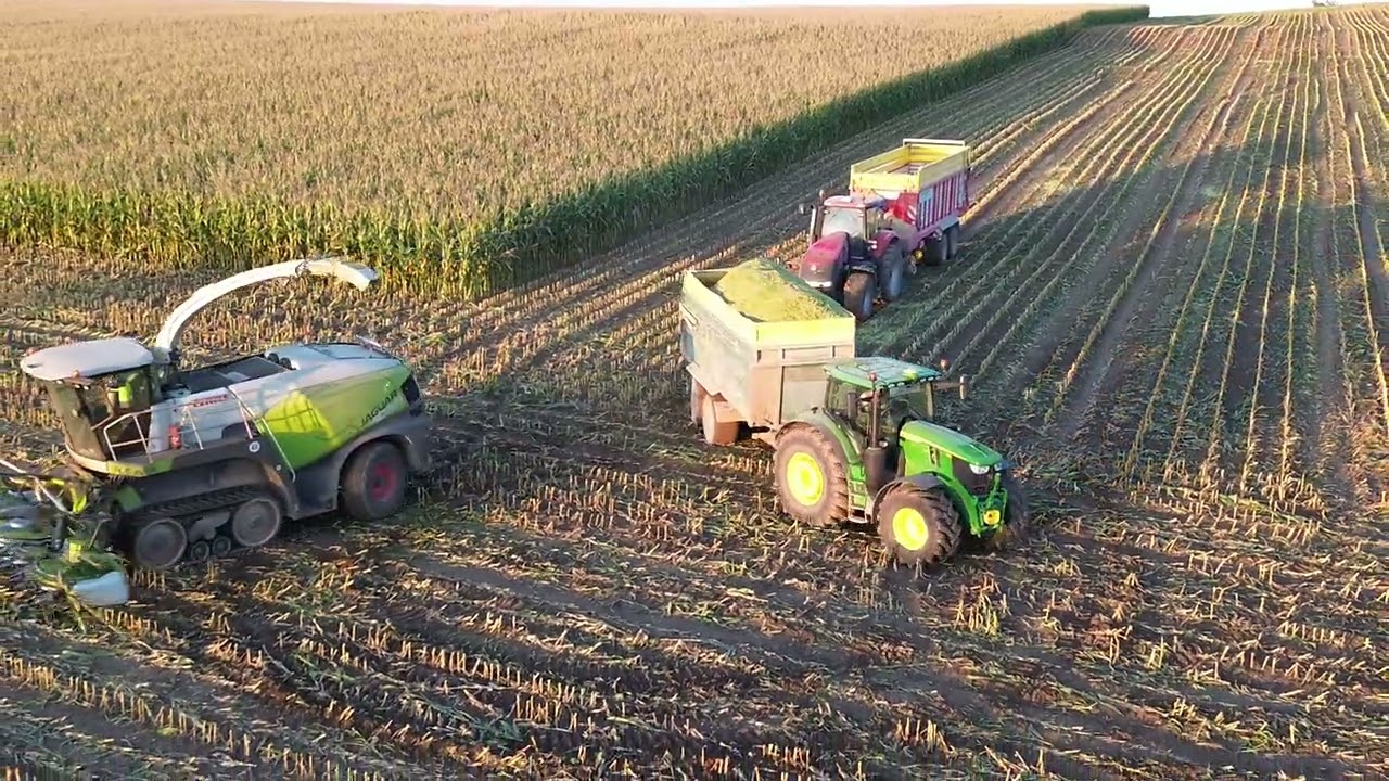 Siláže 2025 ||Claas Jaguar 40000 & 4x John Deere & Case Magnum 290||