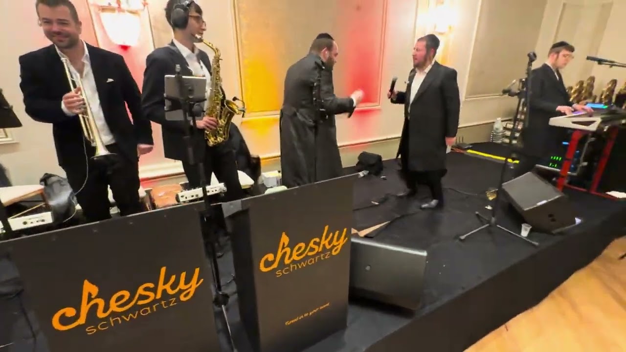 Chesky Schwartz on keys & Kalmy Schwartz & Chaim Brown @ Yossi Perl