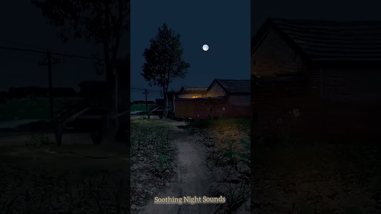 Peaceful Night in the Village, night sounds, nature sounds,