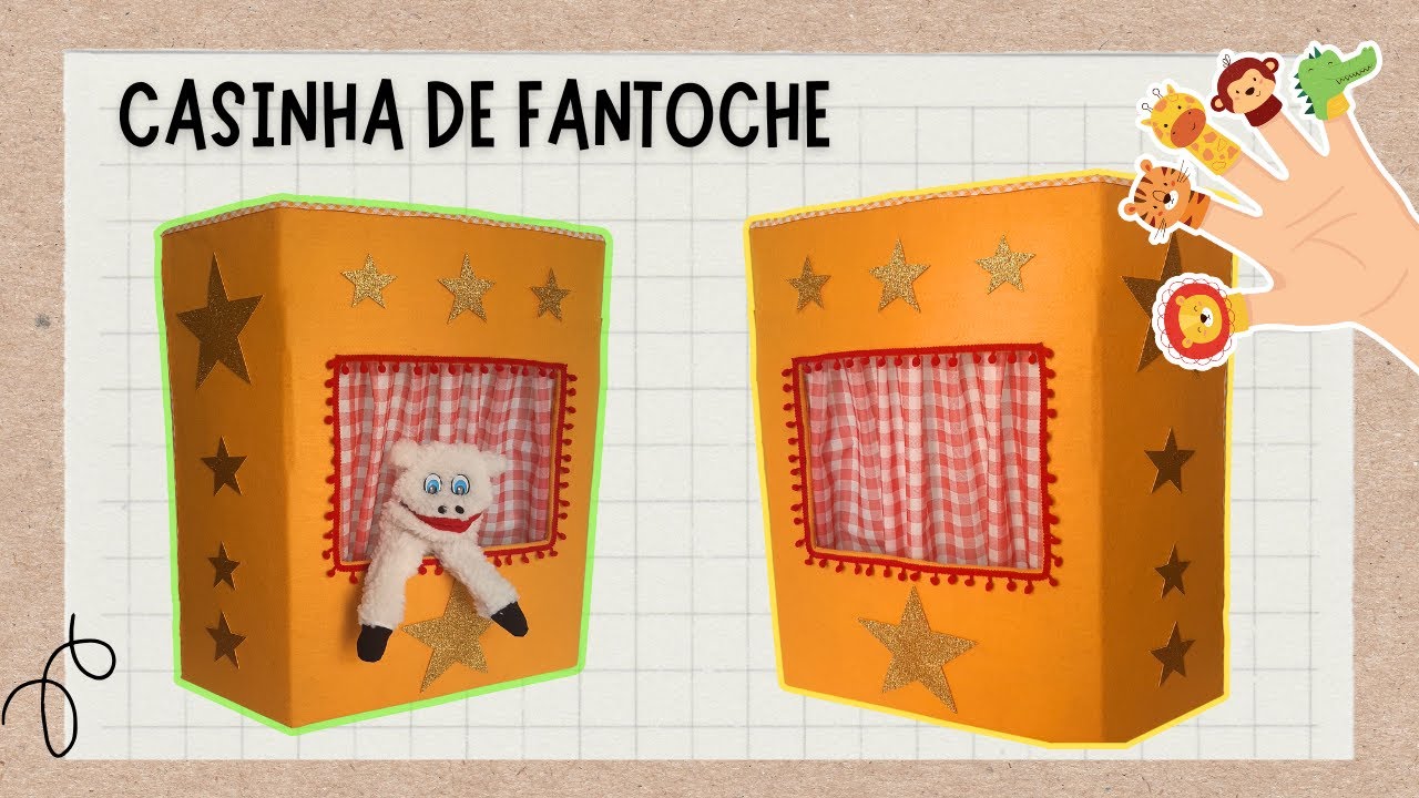 Casinha de fantoche com reciclado | Passo a passo com detalhes {♡}