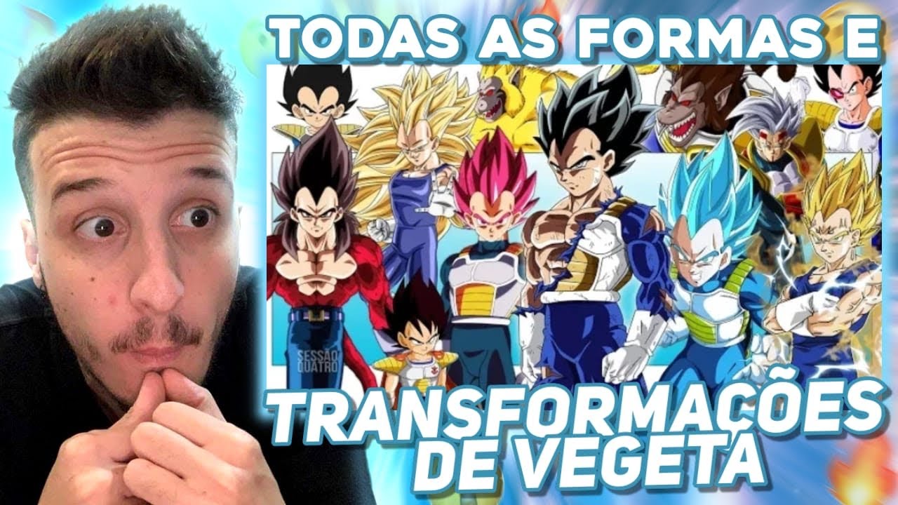 NUNCA VI DRAGON BALL E REAGI A 😍Todas as FORMAS e TRANSFORMAÇÕES de VEGETA | SKINS EM CRISE !