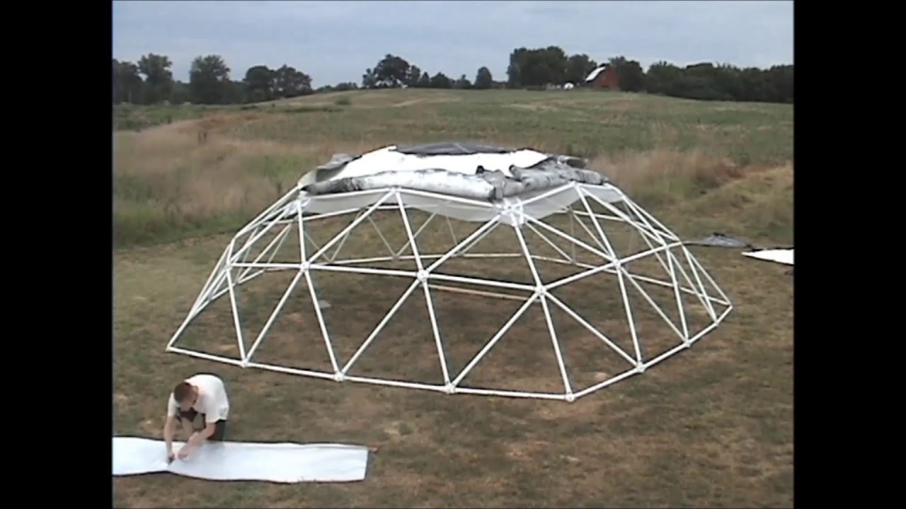 32 Foot 4V Geodesic Dome: Top Down Test Assembly (Top Camera)