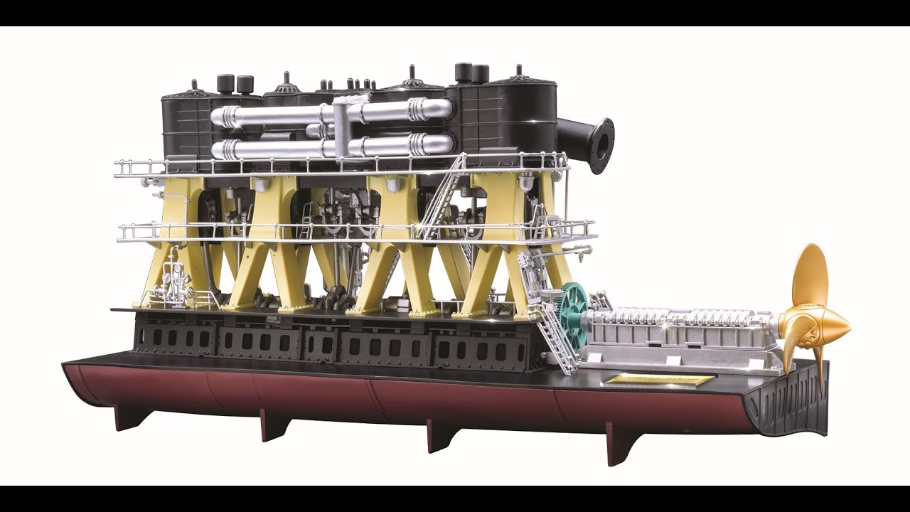 Build the Titanic Port engine Stages 154 to 157 from Hachette