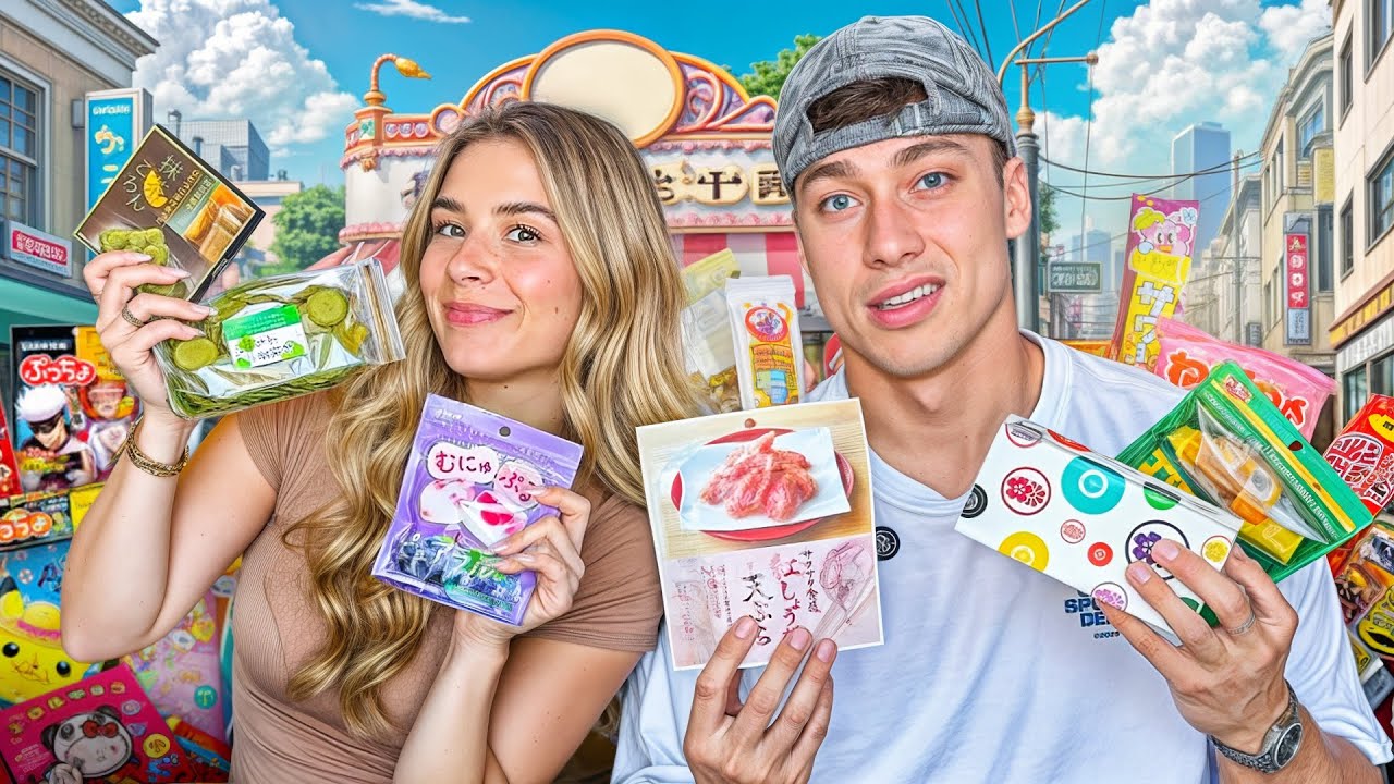 SIMON und ich ESSEN die VIRALSTEN Süßigkeiten aus JAPAN 🇯🇵✨
