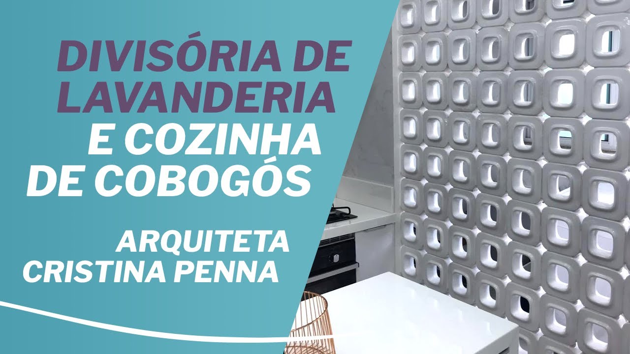 Divisória de Lavanderia e Cozinha com Cobogós! - Arquiteta Cristina Penna | Burguina Cobogó
