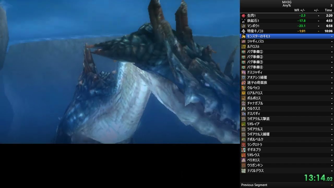 【MH3G/MH3U】Ceadeus Any% NN3DS Speedrun in 1:45:38