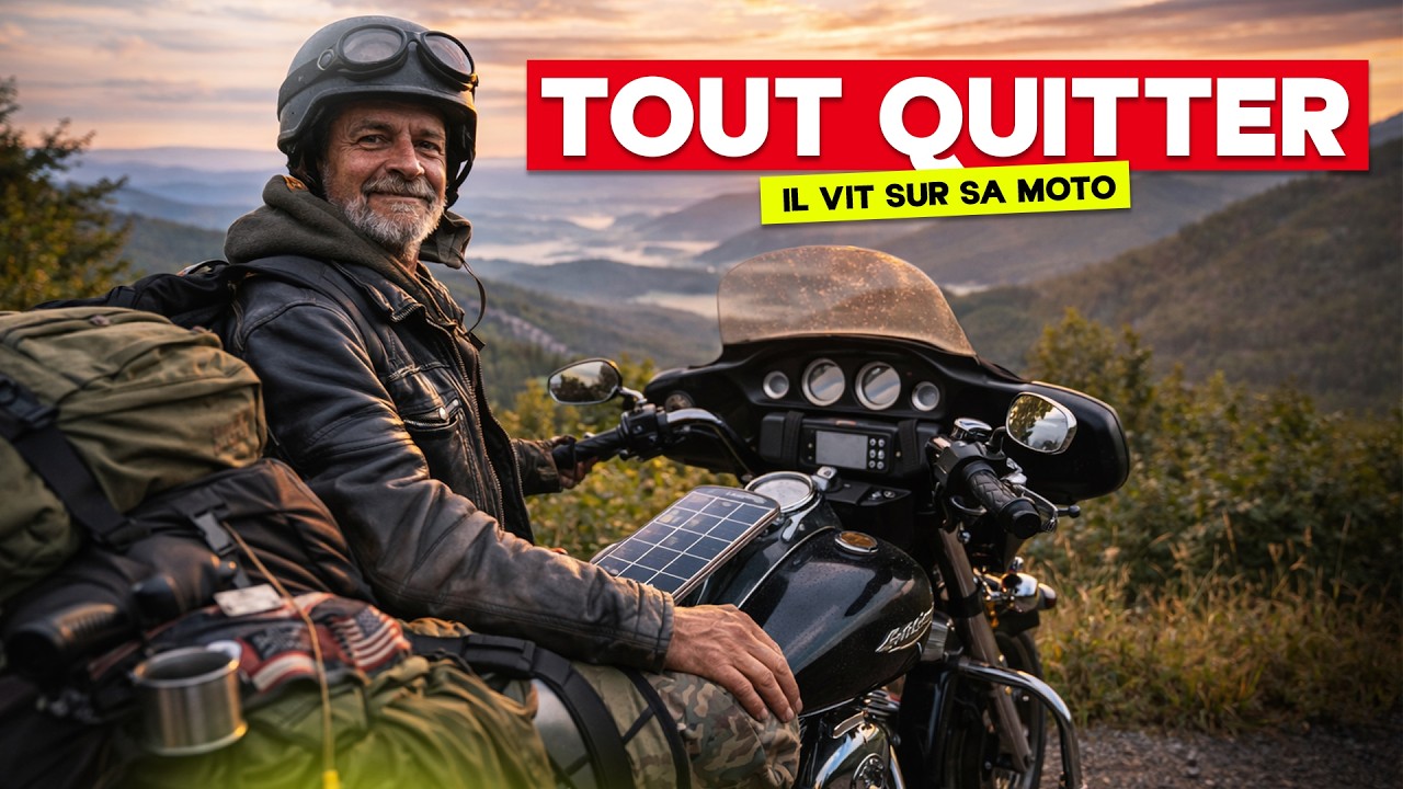 IL VEND TOUT ET VIT SUR SA MOTO !