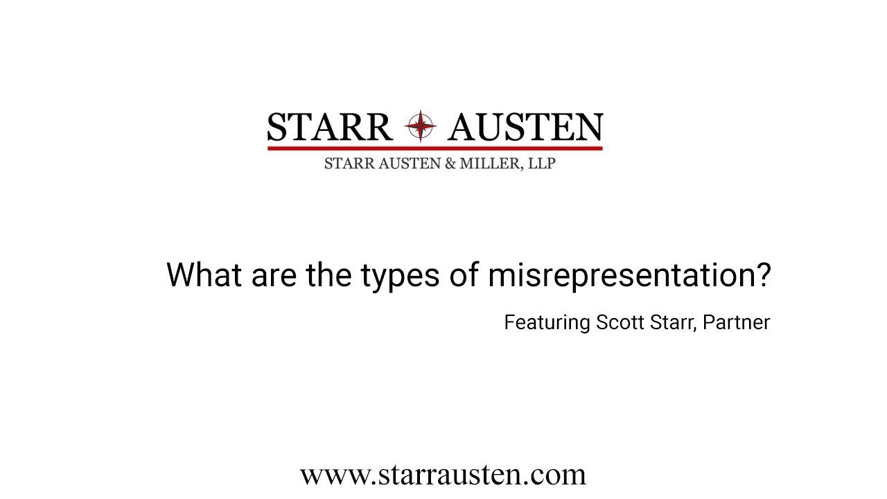 What are the types of misrepresentation?  Answers to financial advisor abuse and fraud.