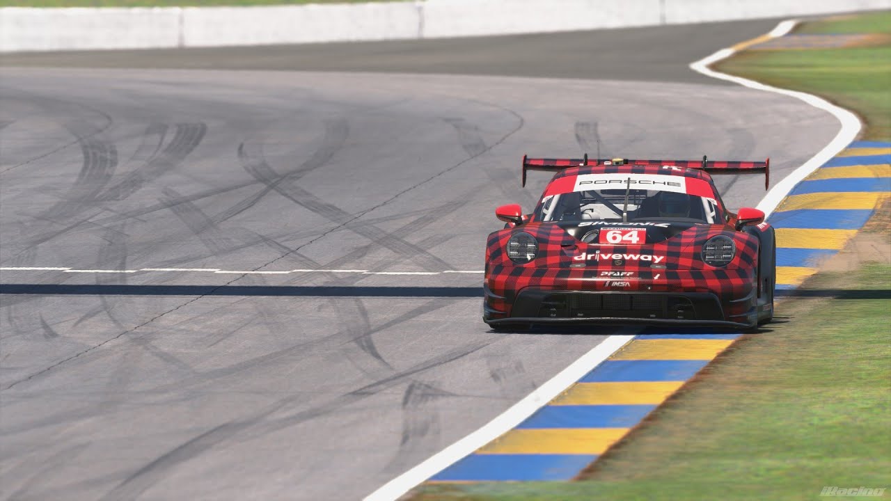 Porsche 911 GT3 R em Road Atlanta Circuit | iRacing Logitech G29 Lap | 1.20.786