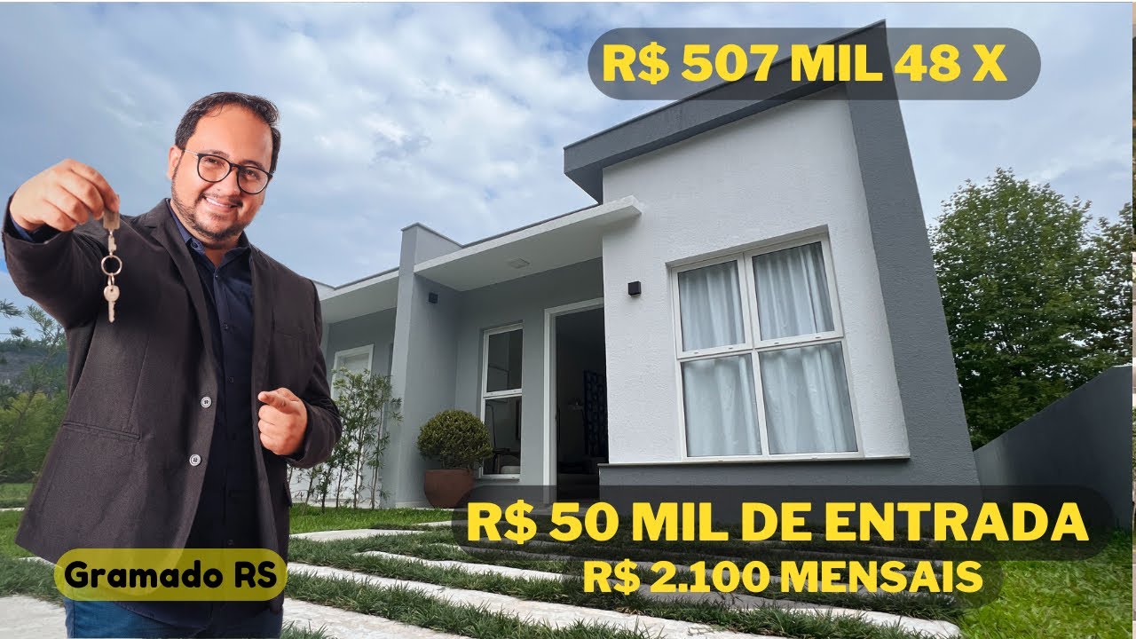 Sua Casa Em Gramado R$ 50 Mil de Entrada R$ 2.100,00 P/Mês “Lançamento Condomínio Vale dos Plátanos”