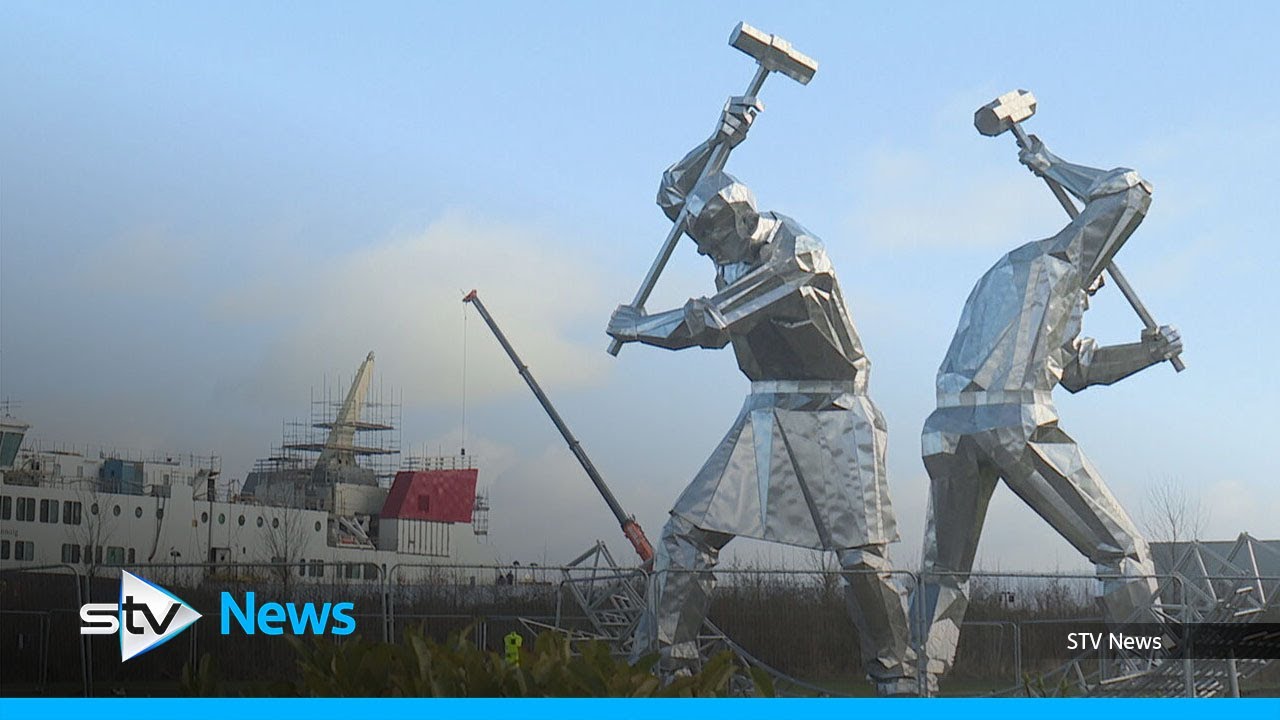 Port Glasgow's long history with shipbuilding has been commemorated in a striking new sculpture