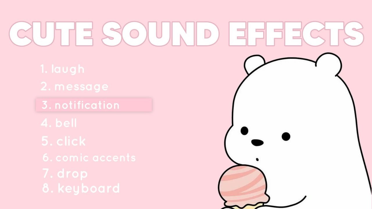 cute / aesthetic sound effects pack for edits | no copyright 💗