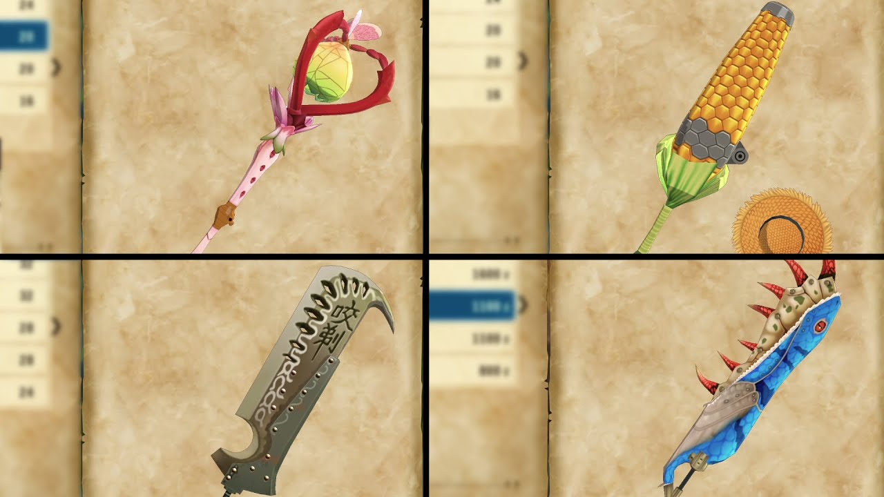 Monster Hunter Stories 2 ALL Weapons Compilation!