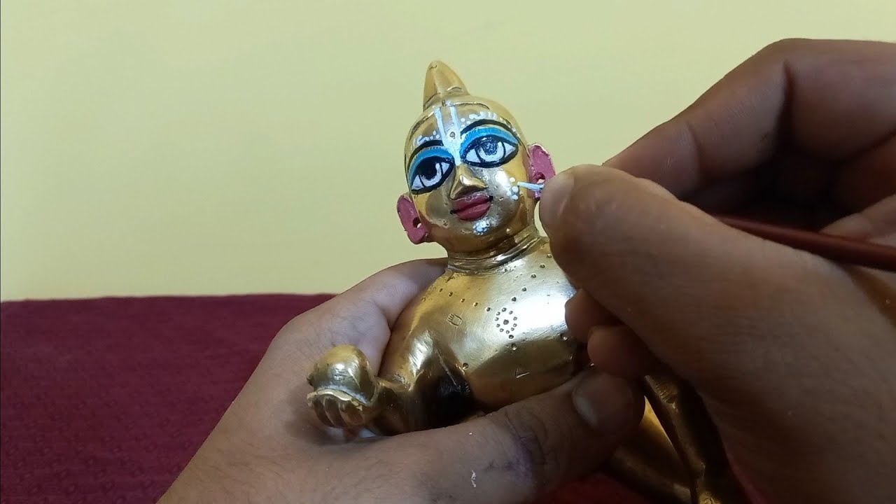 Eyes painting of Sri Laddu Gopal JI || Laddu Gopal Ji Painting || Laddu Gopal Ji Makeup ||