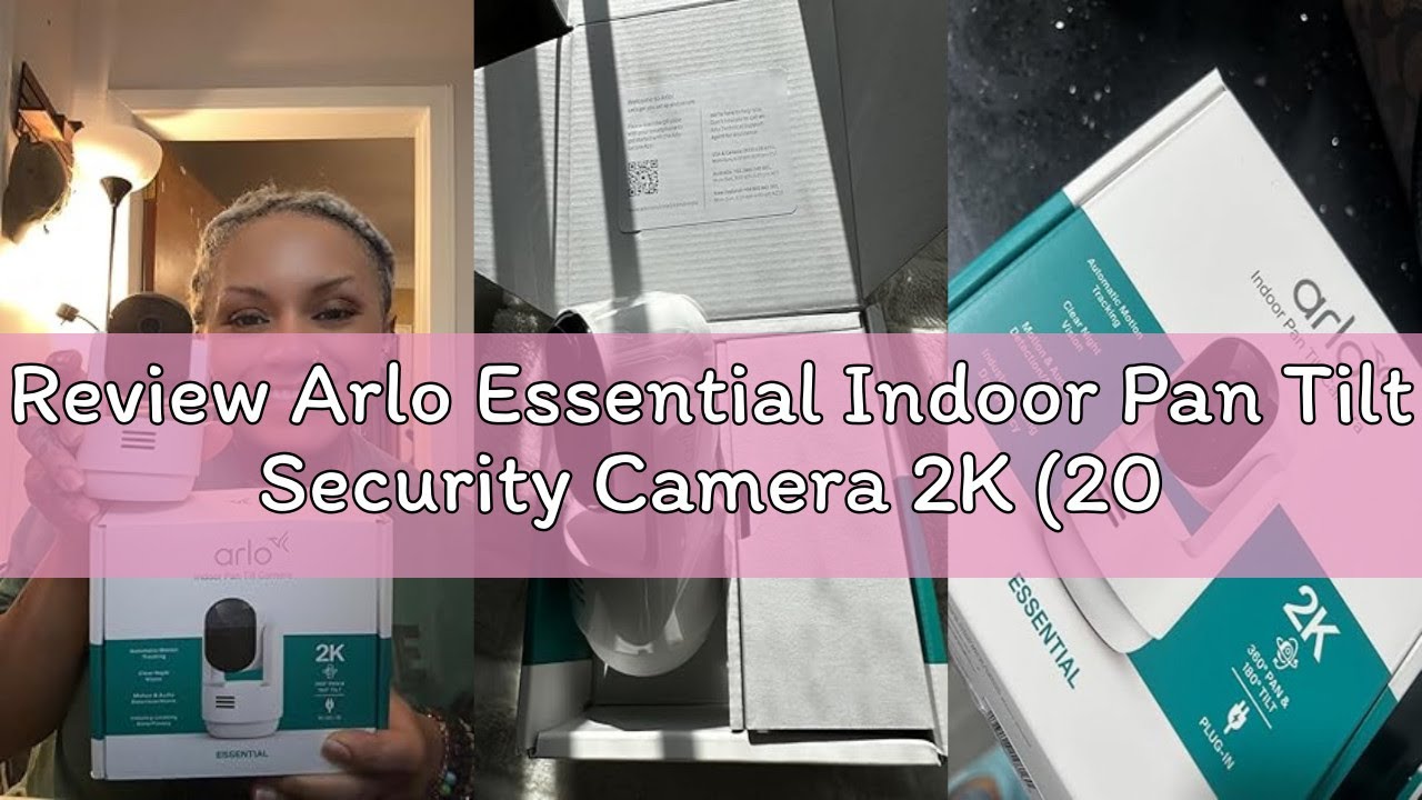 Review Arlo Essential Indoor Pan Tilt Security Camera 2K (2025 Release) - Wired Plug-in Power, Perso