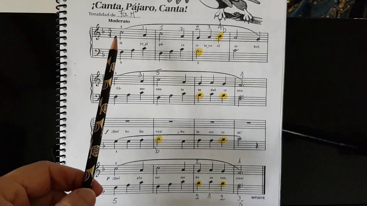¡Canta pájaro canta  1a  Parte  Mano derecha