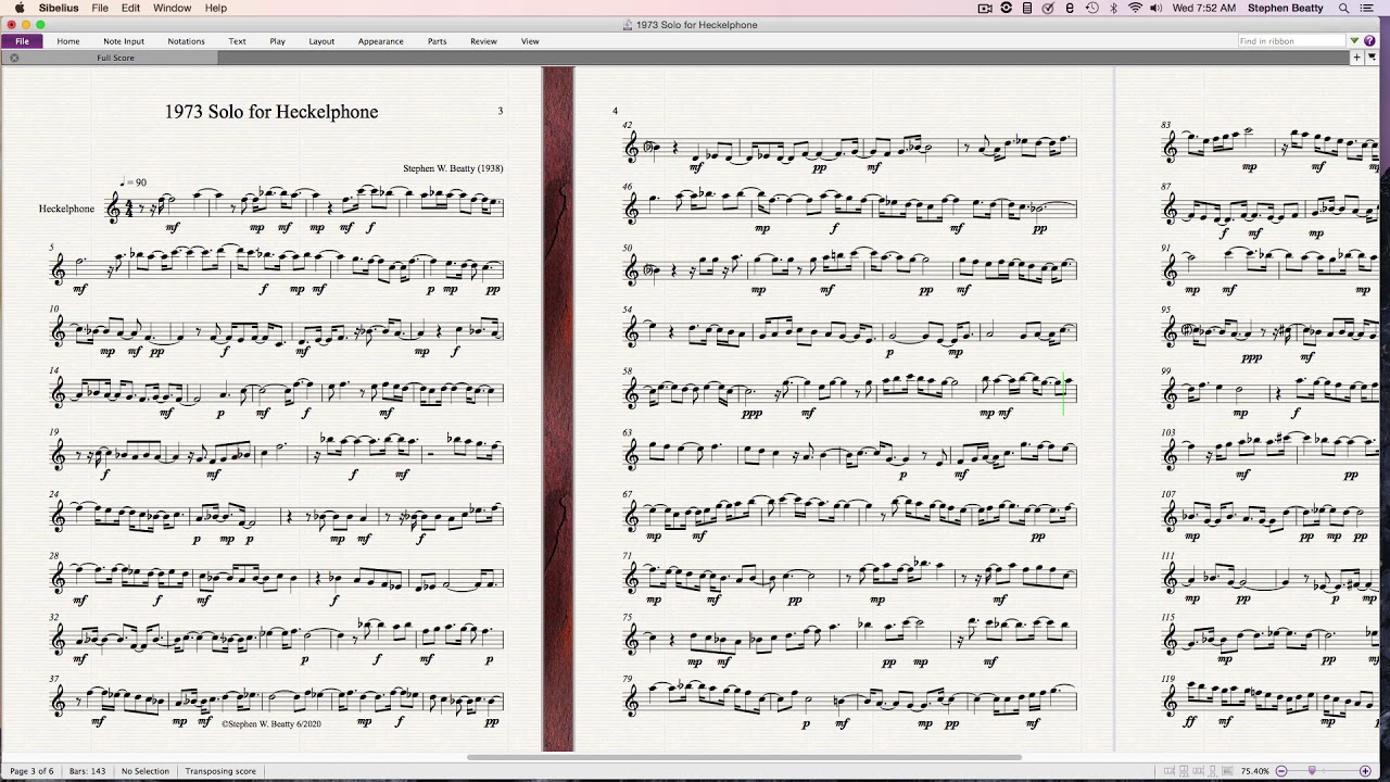1973 Solo for Heckelphone