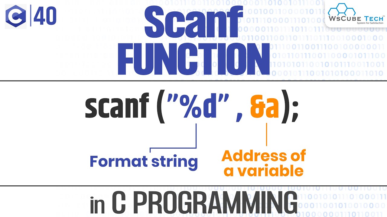 What is SCANF? | Scanf () Function in C Programming | C Programming Tutorial