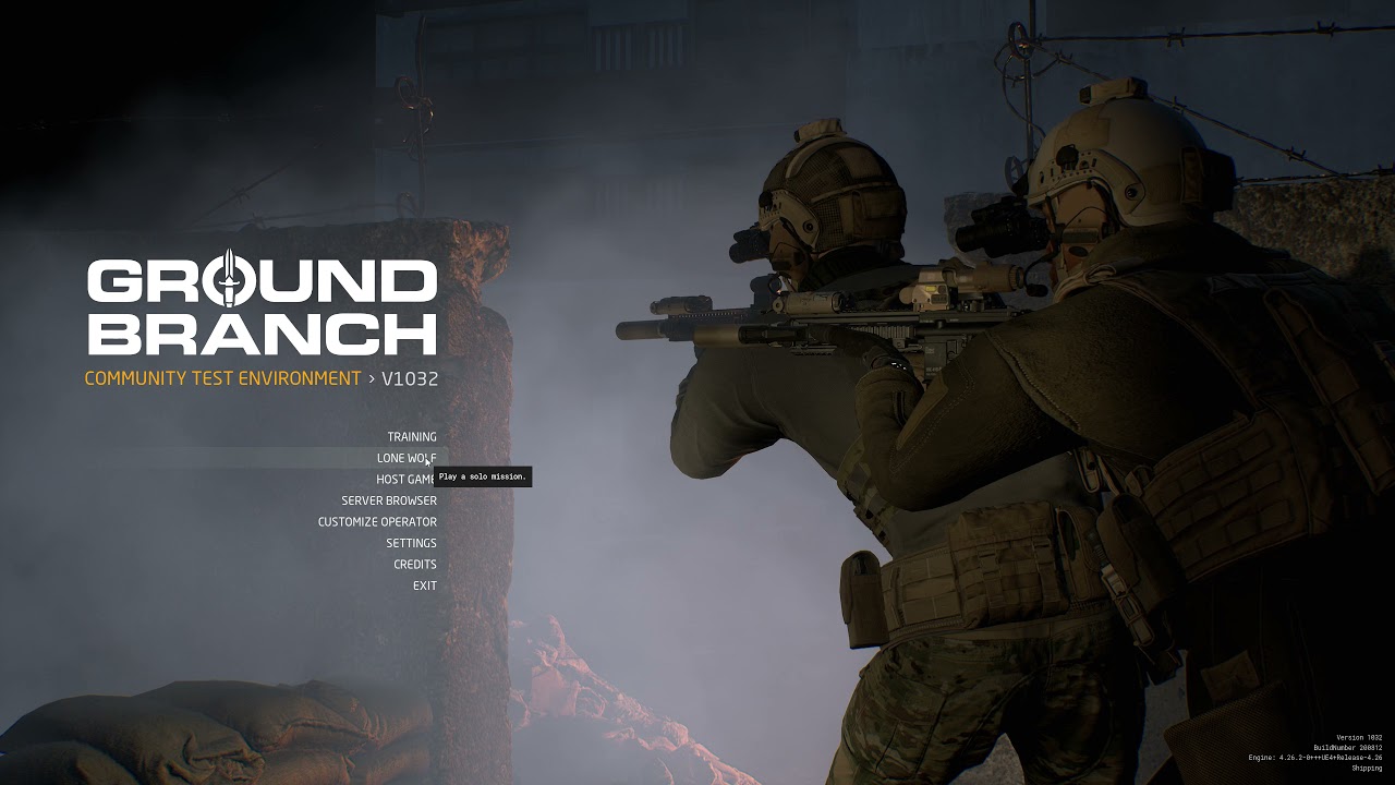 Ground Branch v1032 CTE Singleplayer Gameplay