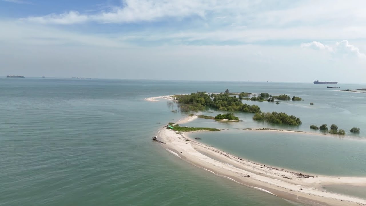 RAW - Fly through Taman Negara Johor Tanjung Piai, Pulau Mutiara, Pulau Piai Kecil