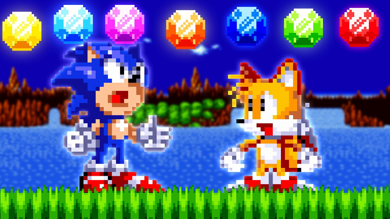 [TAS] Sonic 1 in Sonic 3 | Speedrun All Emeralds in 19:09.73