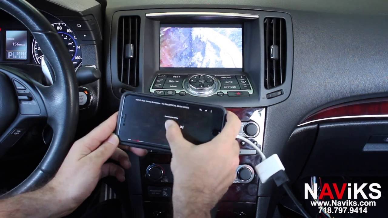 2013 Infiniti G37 NAViKS HDMI Video Interface Add: Rear & Front view Cameras, Smartphone Mirroring
