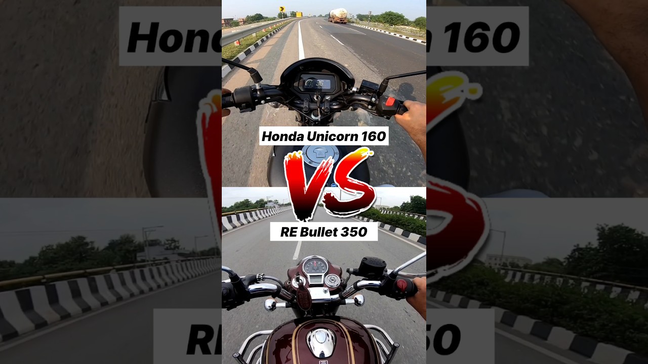 Honda vs Royal Enfield 🔥🤯 Unicorn 160 vs Bullet 350 Gear Challenge #shorts #bullet350