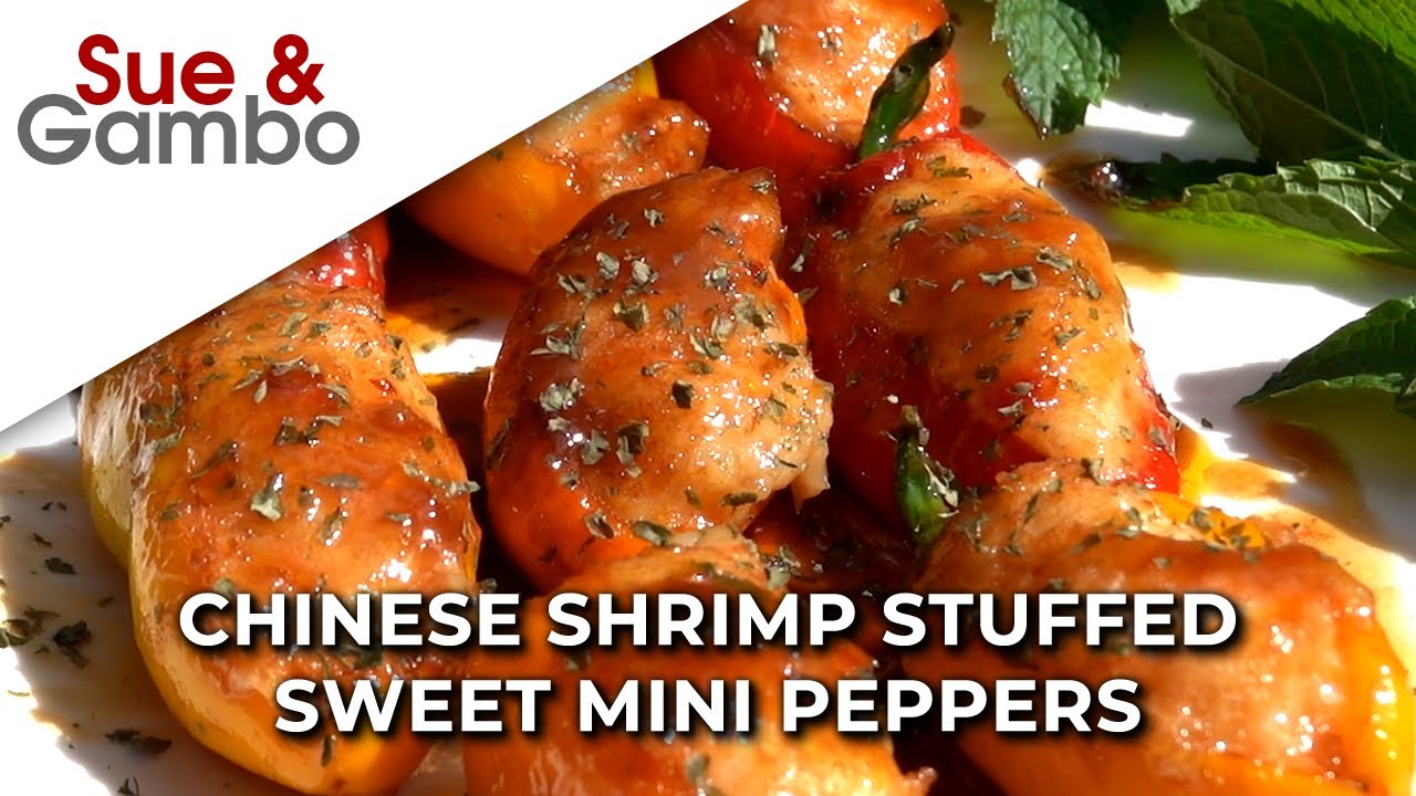 Chinese Shrimp Stuffed Sweet Mini Peppers