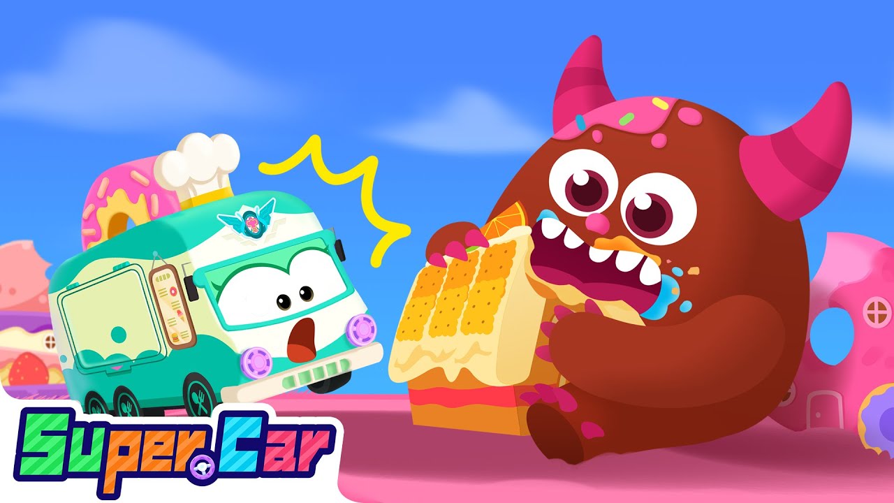 The Great Glutton Monster![NEW] | Super Car & Food Truck Adventure | Fun Kids Cartoons & Songs