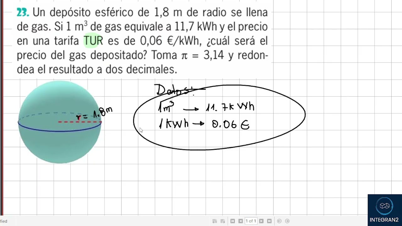 Volumen de una Esfera