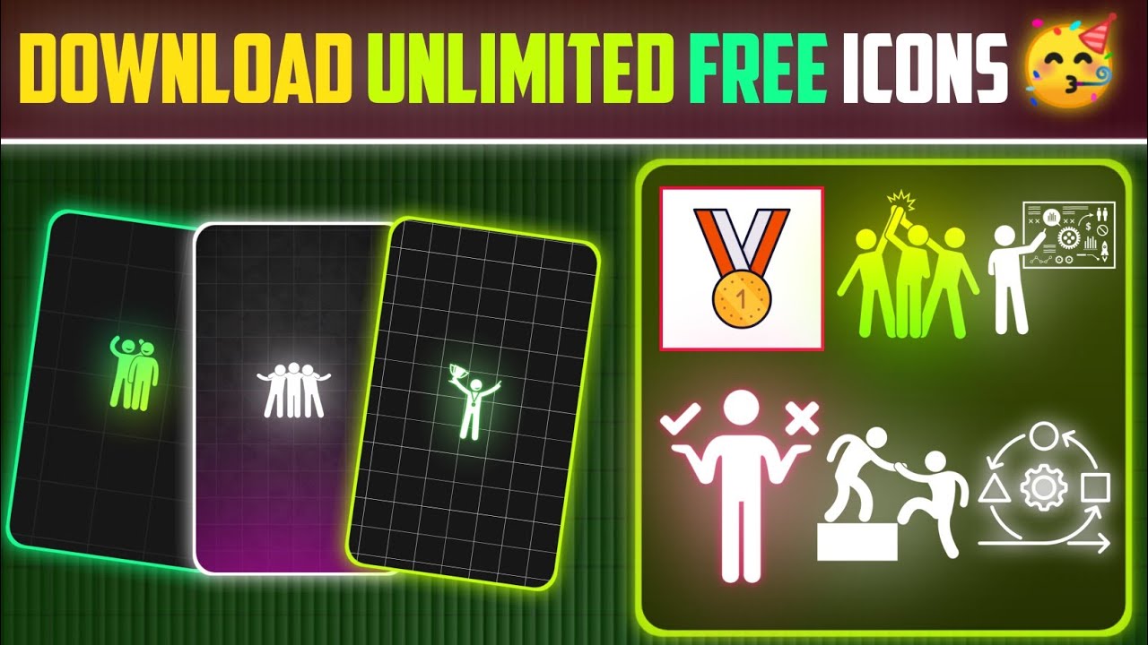 🤩 Best Unlimited icons Pack | How to Download Glowing icons | Glowing icons Pack