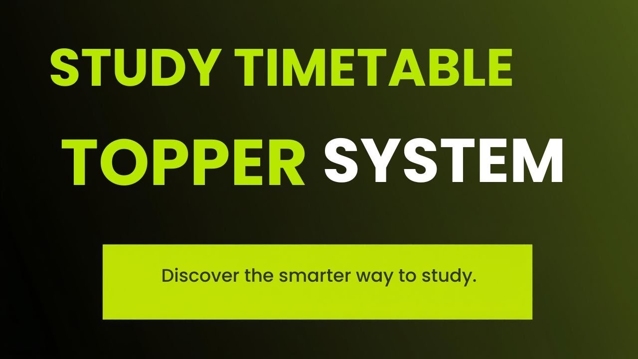 Why Your Study Timetable Fails (And What Toppers Do Instead)