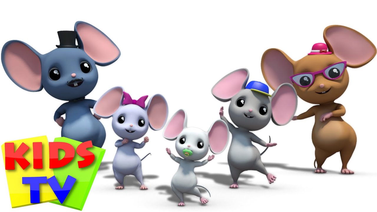 finger family mouse | finger family mouse | 3d rhymes kids tv | cartoons for toddlers by kids tv