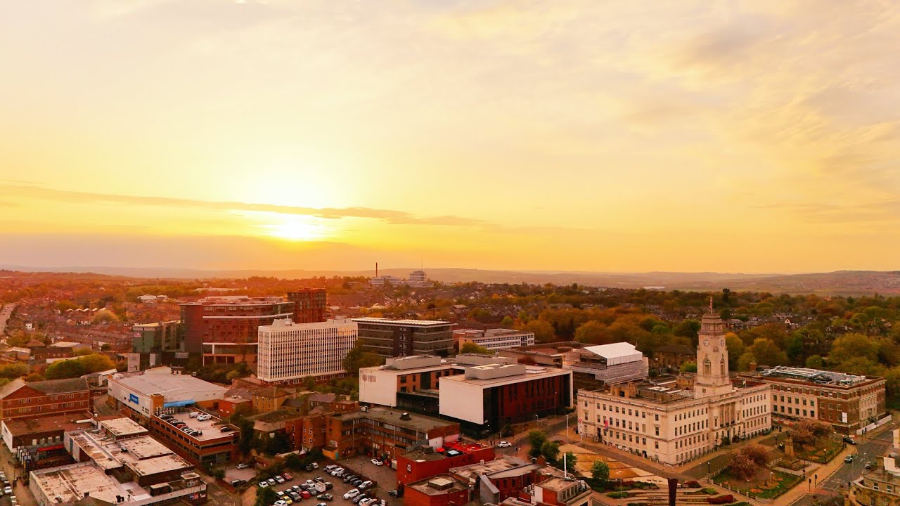 Barnsley Town Centre by drone 2025 #dji #drone #djimini4pro