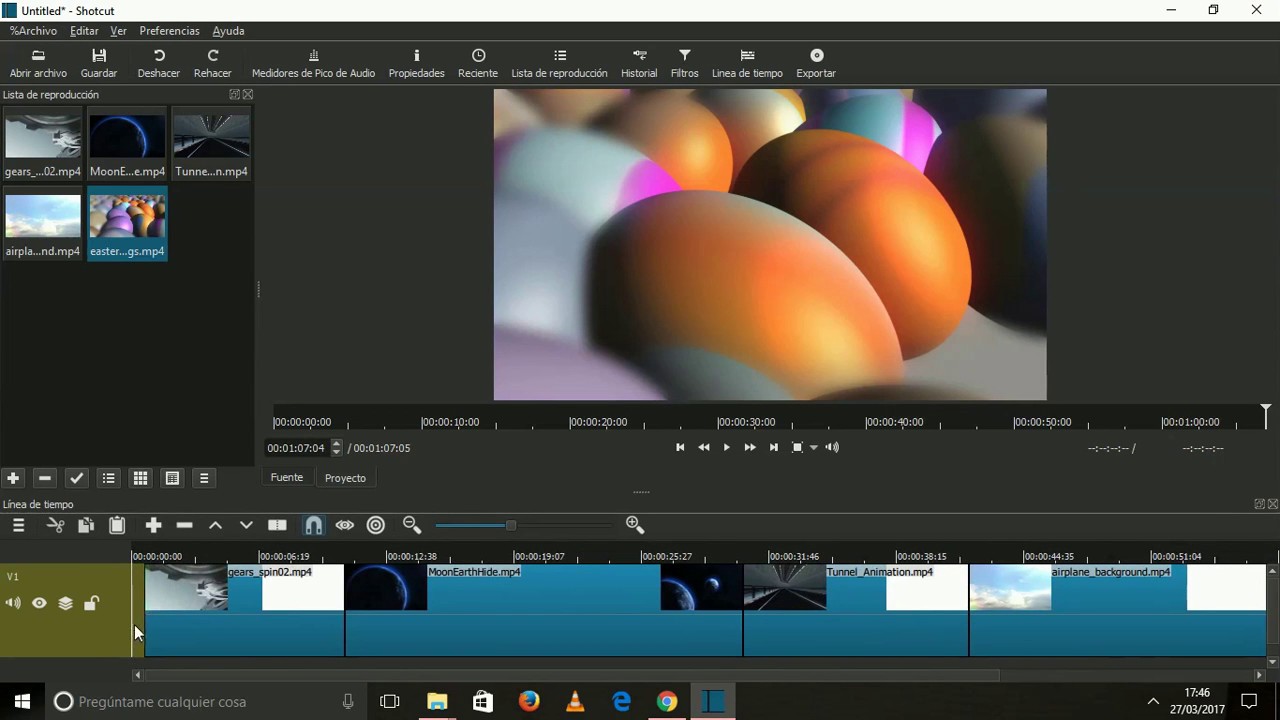 Creando transiciones con ShotCut
