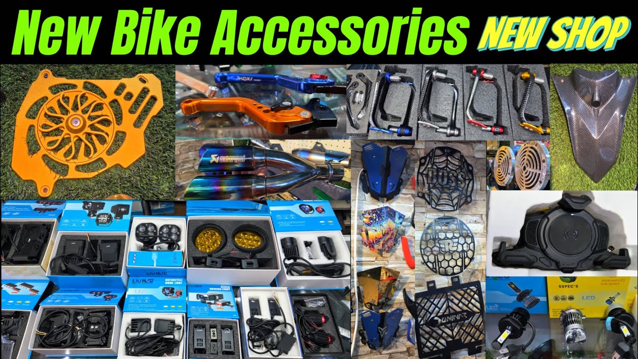 New Bike Accessories 🏍🔥 Foglights,Levers,Grills,Exhaust,Mobileholder ✨ #akanshaaccessories #topbikes