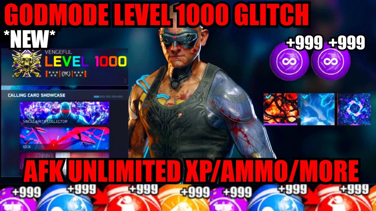 *NEW* AFK GODMODE LEVEL 1000 GLITCH! SOLO UNLIMITED AMMO/XP/CAMO! BO7 GLITCHES! BO7 ZOMBIES GLITCH!
