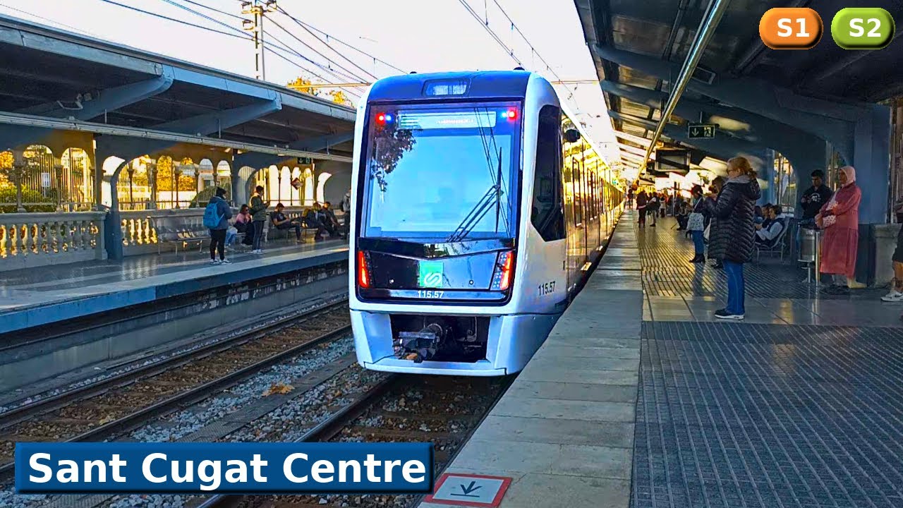 Sant Cugat Centre S1 - S2 : FGC Барселона ( UT 115 - 113 )