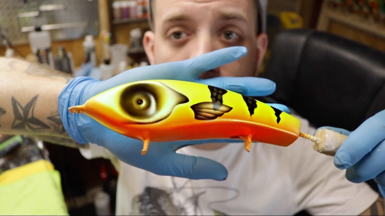 How to Paint Orange Belly Perch | Airbrushing Fishing baits