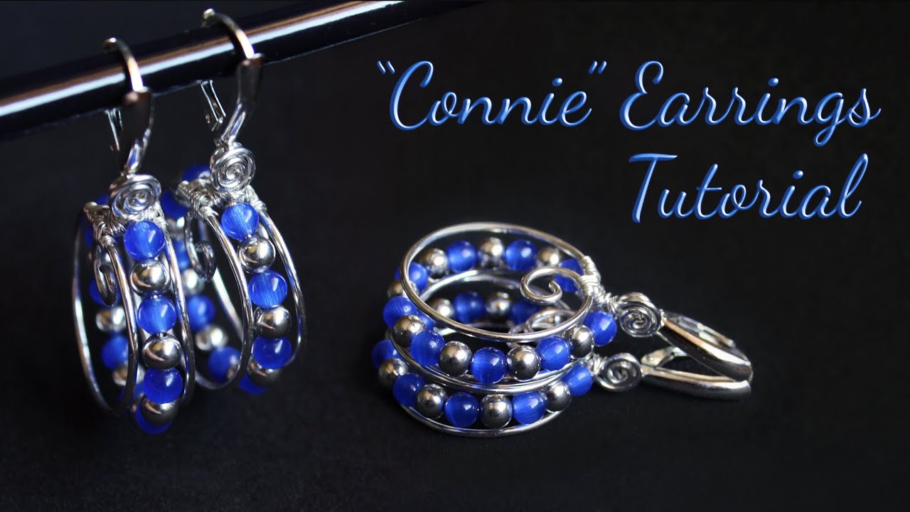 Beaded Triple Hoop Earrings Tutorial | Beginner - Intermediate Wire Wrapping | Connie's Earrings