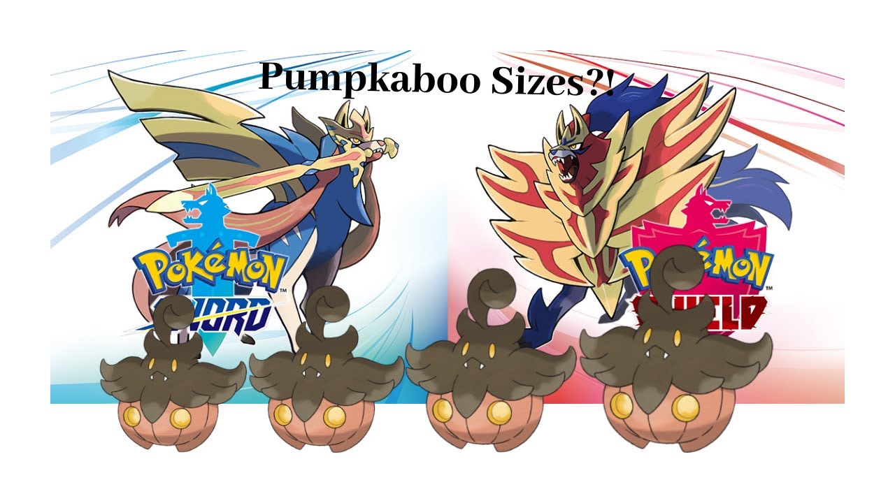 Pumpkaboo Sizes in Pokemon Sword & Shield