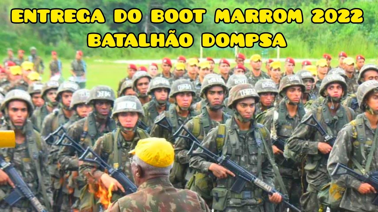Recrutas do Batalhão Dompsa, calçam pela primeira vez o BOOT MARROM como paraquedista militar 🇧🇷