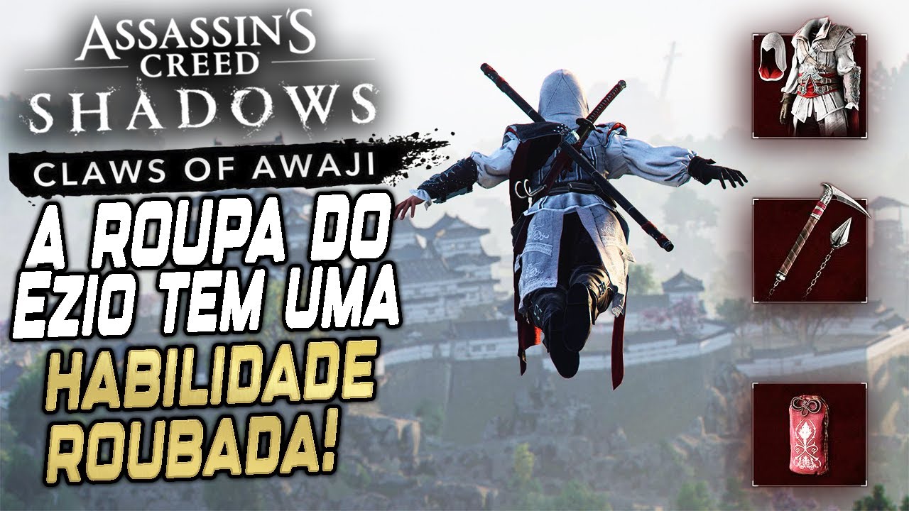 Assassin's Creed Shadows - a skin do Ezio Auditore tem uma habilidade muito forte!
