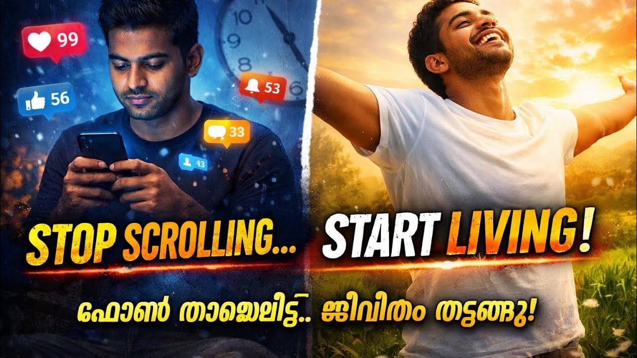 “നിന്റെ സ്വപ്നങ്ങൾ കാത്തിരിക്കുകയാണ്… നീ ഇപ്പോഴും സ്ക്രോൾ ചെയ്യുകയാണോ?”