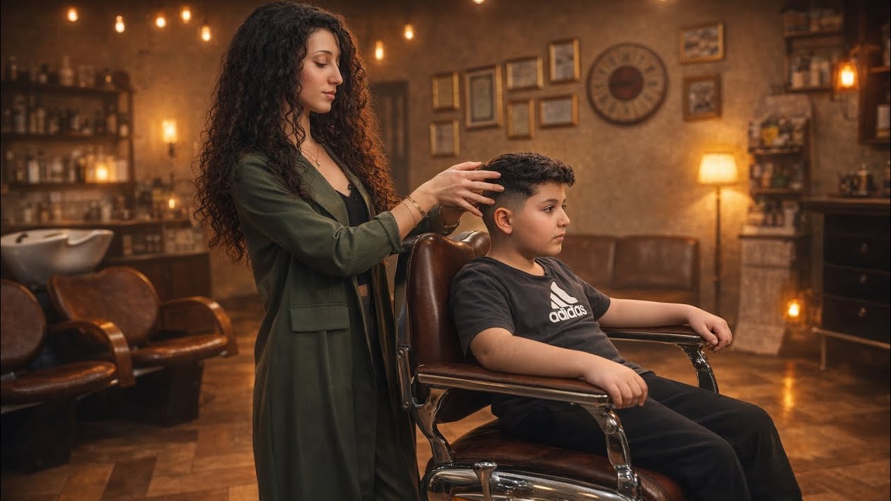 ASMR 💈IRIS LADY BABRER &ldquo;HAIRCUT FOR LITTLE GENTLEMAN&rdquo;
