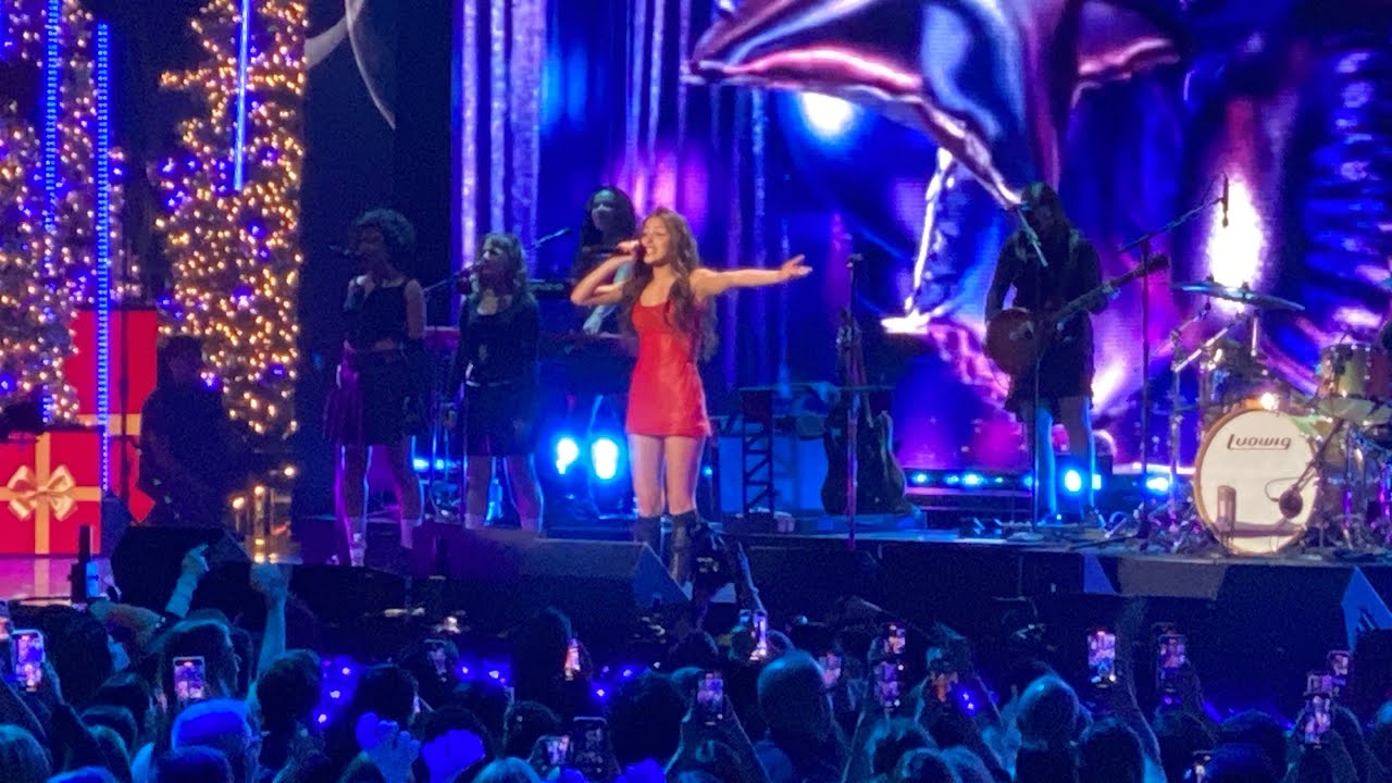 Olivia Rodrigo performing Good 4 U live at iHeartRadio Jingle Ball 2023