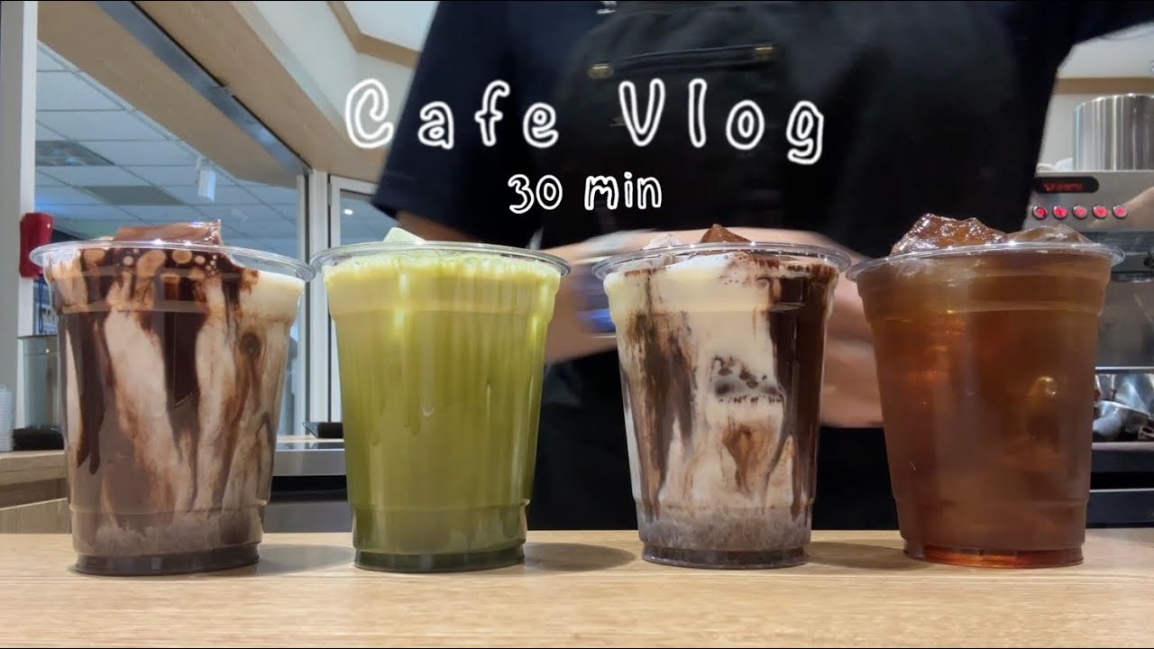 [cafe vlog] ✨🧊 음료멍 30분 몰아보기 🧊✨ #카페브이로그 #cafevlog #개인카페브이로그