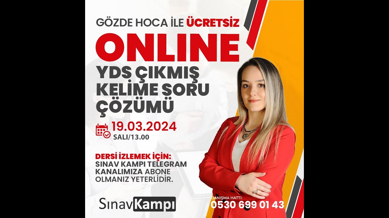 YDS ÇIKMIŞ KELİME SORU ÇÖZÜMÜ I GÖZDE HOCA