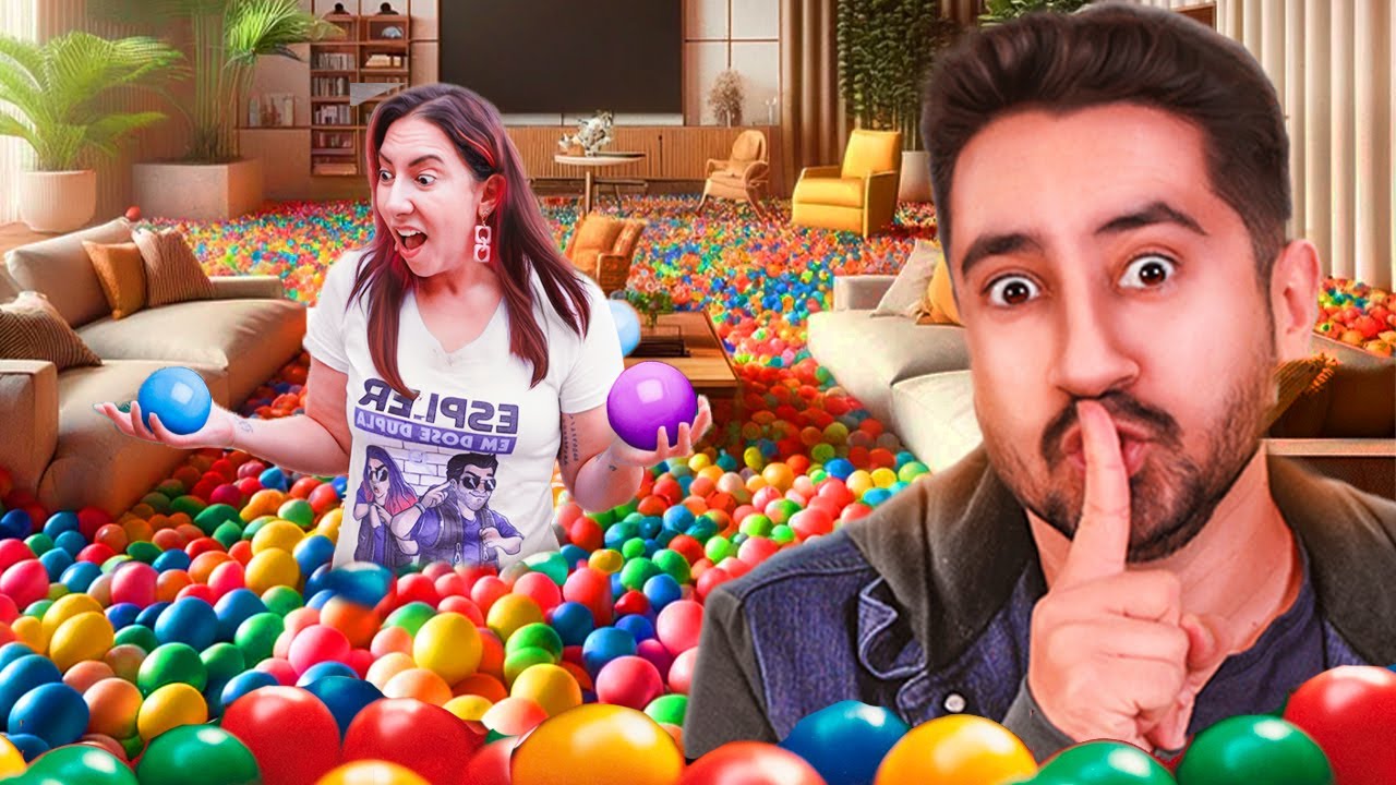 COLOQUEI 5000 BOLINHAS NA SALA SEM ELA SABER *Trollagem Real*