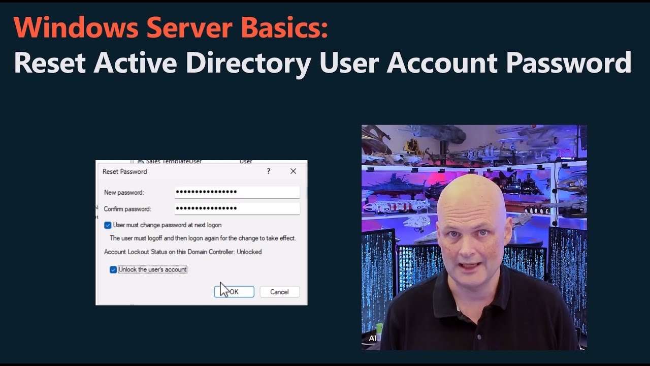 Quick Tutorial on resetting Active Directory User account password